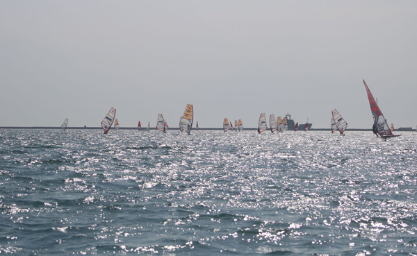 North West Techno293 UK windsurfing meeting in open sea water